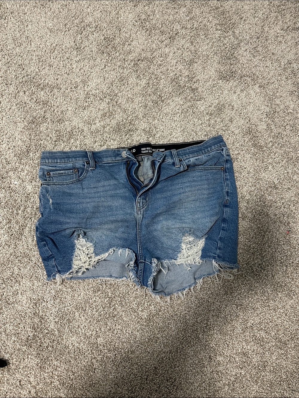 torrid Distressed Blue Denim Jean Shorts